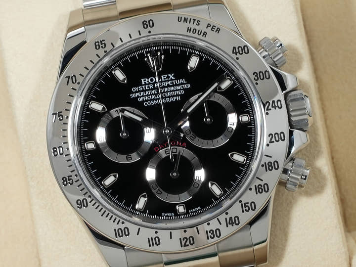 ロレックス デイトナ Ref.116520 ステンレススチール ブラック文字盤 中古 92dv9eqq