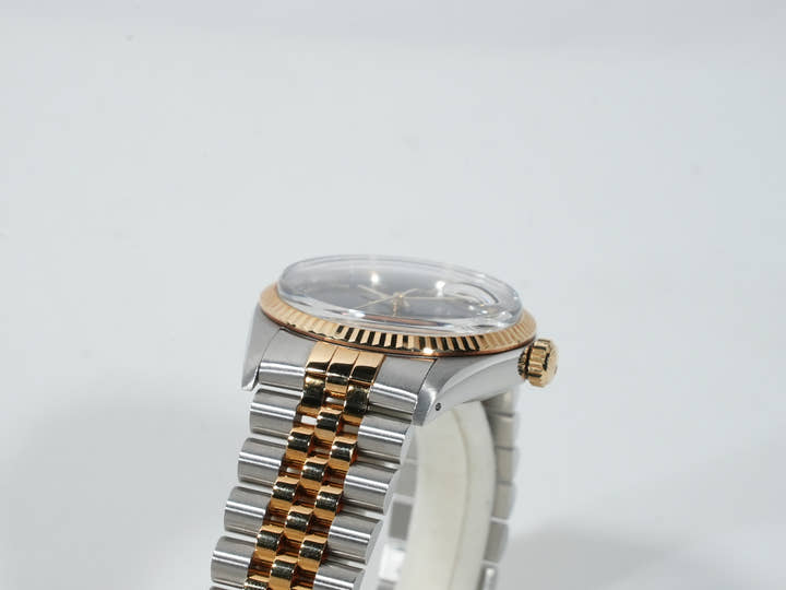 ロレックス デイトジャスト Ref.16013 ステンレススチール/イエローゴールド ブルーステラボイラーゲージ文字盤 中古 q3e842fd