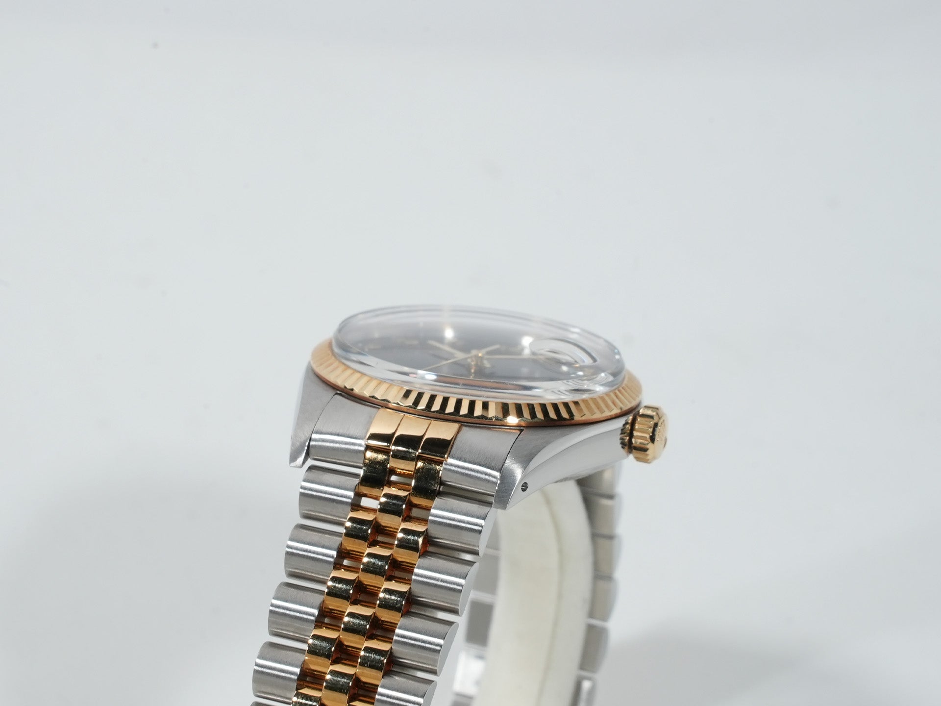 ロレックス デイトジャスト Ref.16013 ステンレススチール/イエローゴールド ブルーステラボイラーゲージ文字盤 中古 q3e842fd