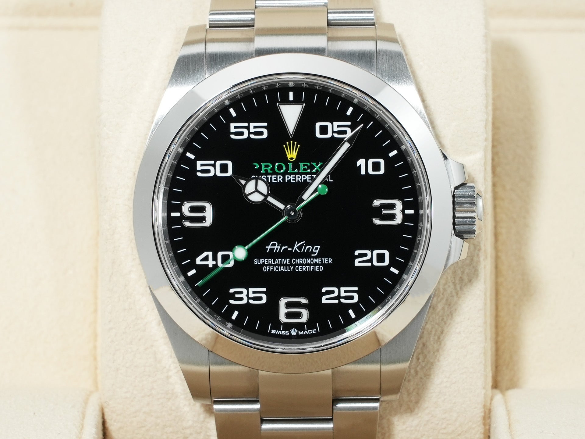 ロレックス エアキング Ref.126900 ステンレススチール ブラック文字盤 オイスターブレスレット 中古 ws23dv8b