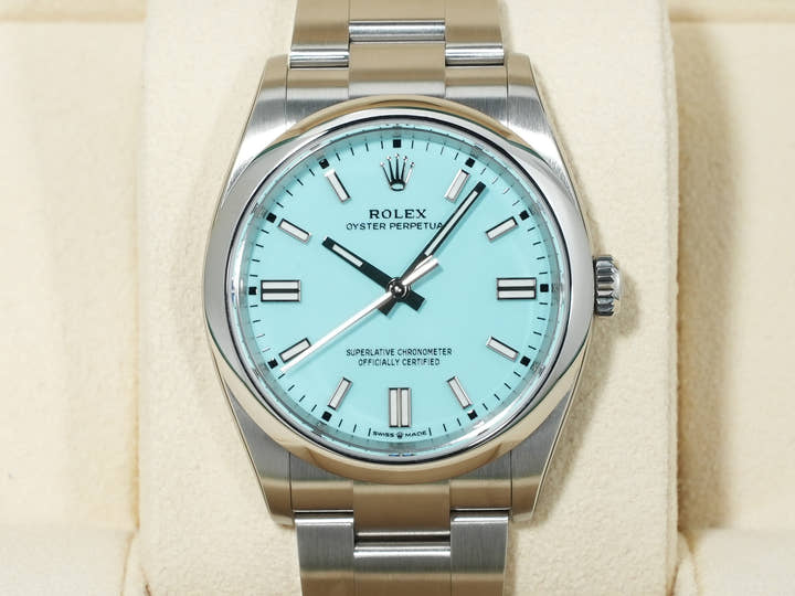 ロレックス オイスターパーペチュアル36 Ref.126000 ステンレススチール ターコイズ文字盤 未使用 zegqg8e6
