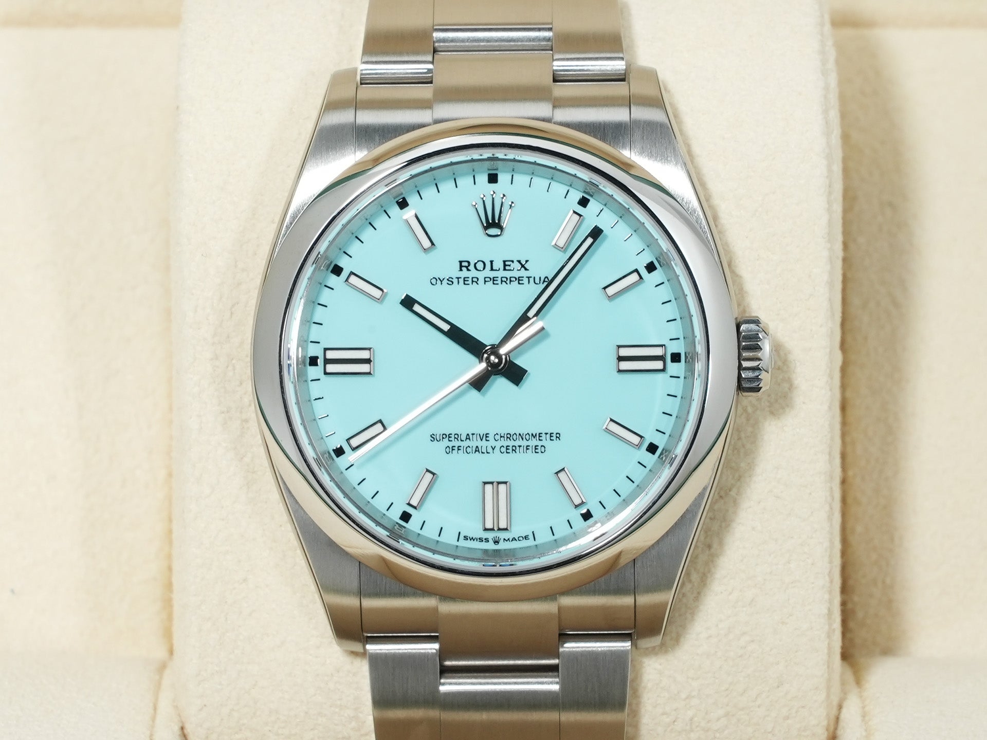 ロレックス オイスターパーペチュアル36 Ref.126000 ステンレススチール ターコイズ文字盤 未使用 zegqg8e6