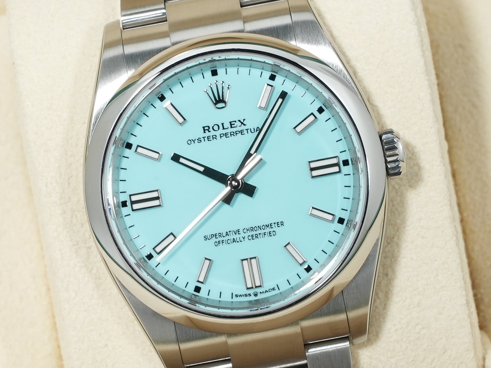 ロレックス オイスターパーペチュアル36 Ref.126000 ステンレススチール ターコイズ文字盤 未使用 zegqg8e6