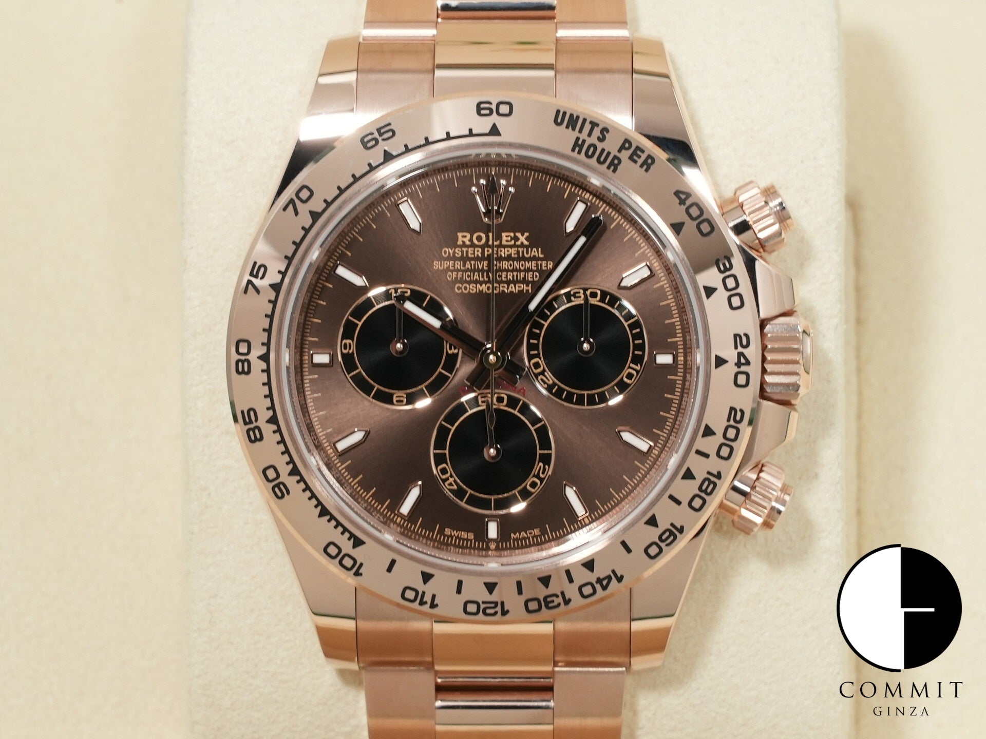 ロレックス デイトナ Ref.126505 エバーローズゴールド チョコレートxブライトブラック文字盤 未使用 k4zdsxe3