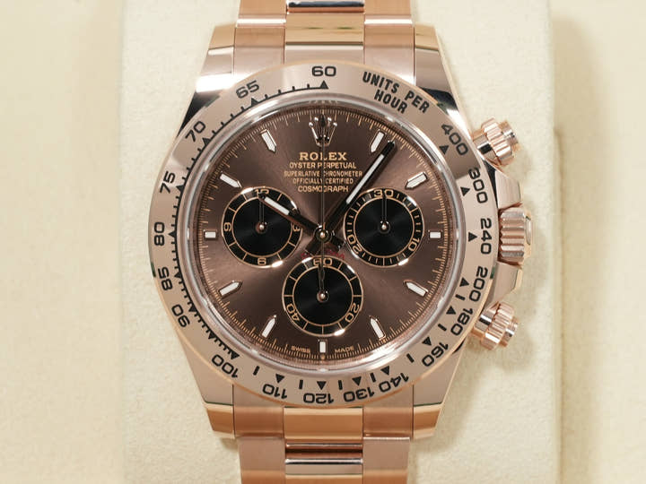 ロレックス デイトナ Ref.126505 エバーローズゴールド チョコレートxブライトブラック文字盤 未使用 k4zdsxe3