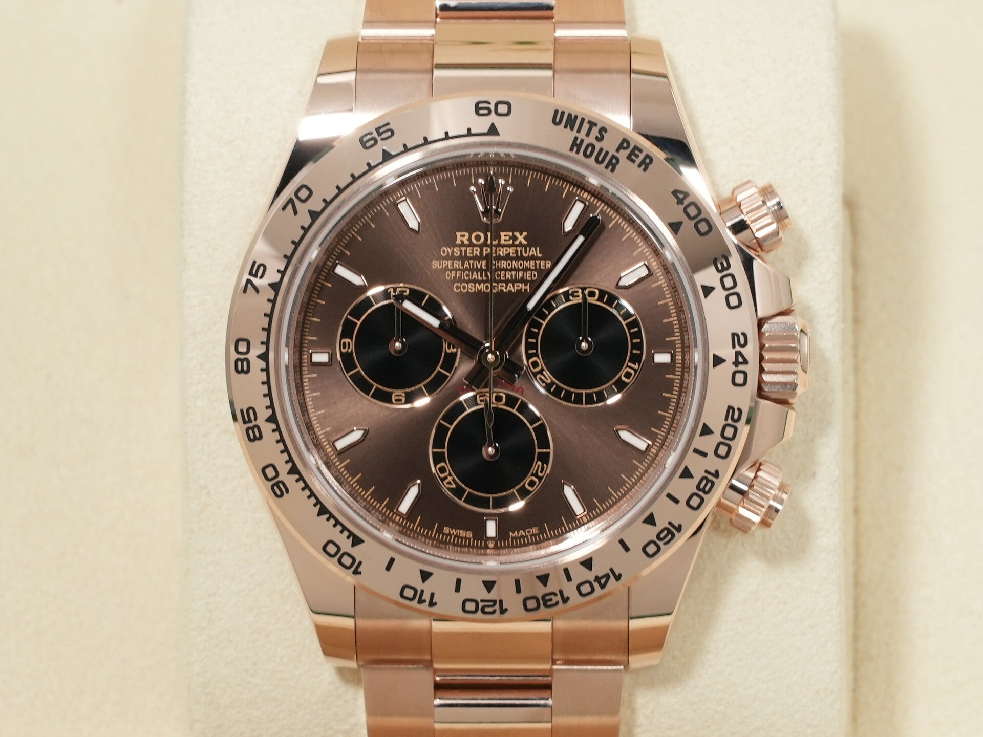 ロレックス デイトナ Ref.126505 エバーローズゴールド チョコレートxブライトブラック文字盤 未使用 k4zdsxe3
