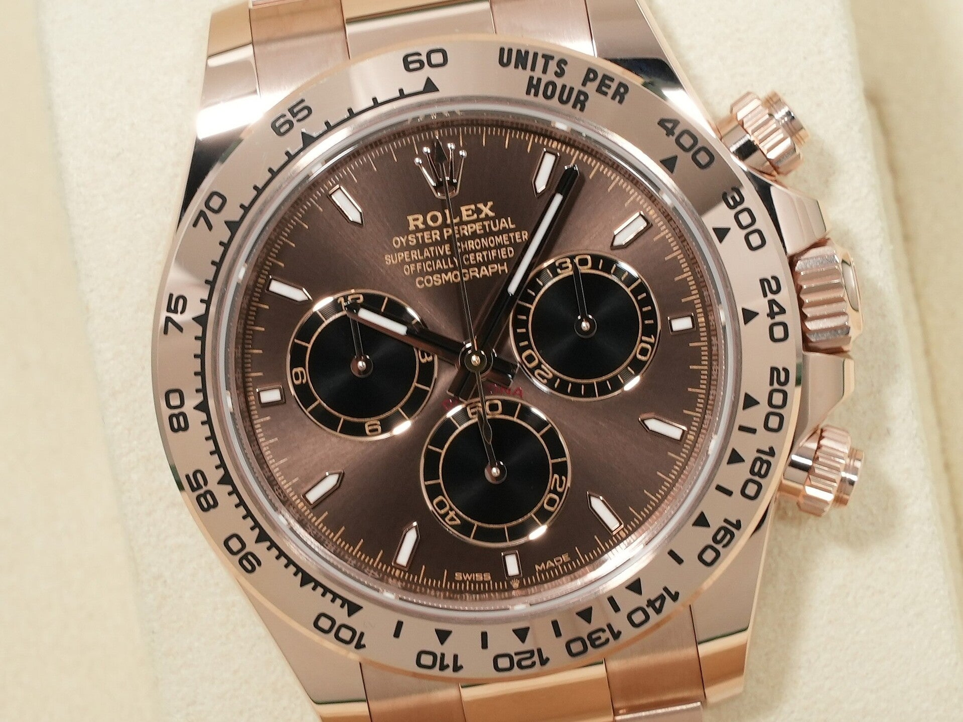 ロレックス デイトナ Ref.126505 エバーローズゴールド チョコレートxブライトブラック文字盤 未使用 k4zdsxe3