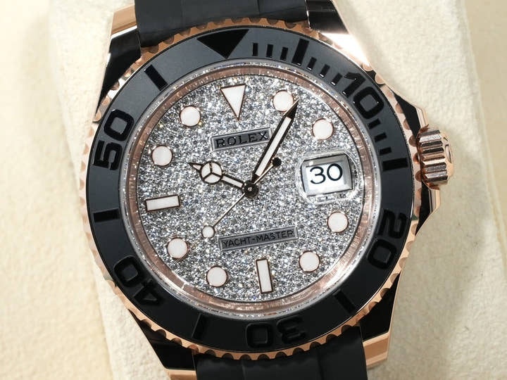 ロレックス ヨットマスター40 Ref.126655 エバーローズゴールド パヴェダイヤモンド文字盤 美品 r3kfsf6y
