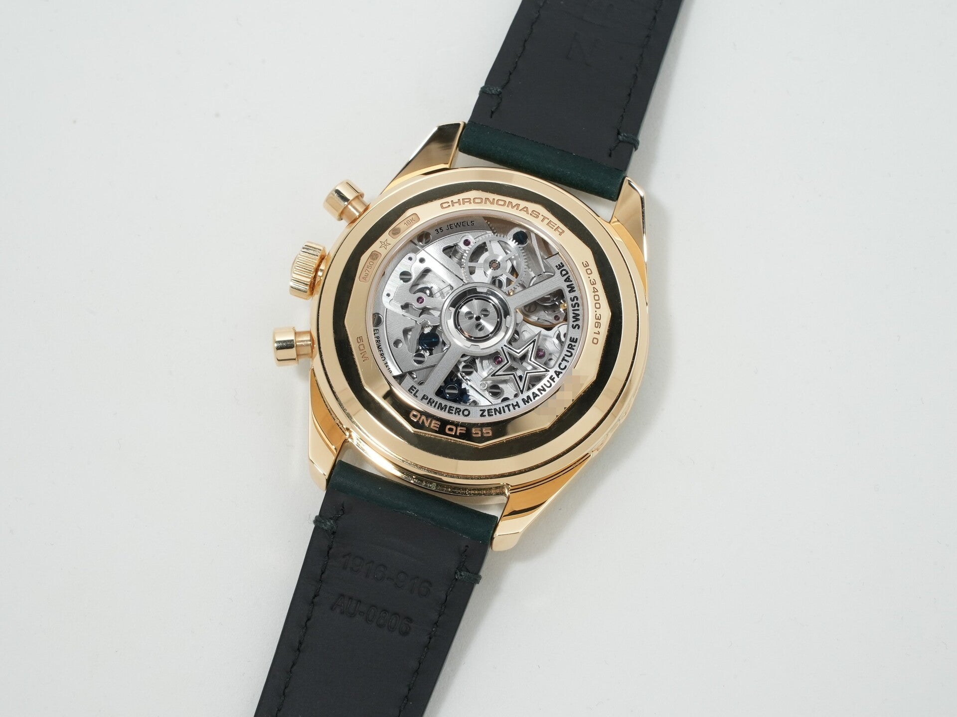 Zenith Chronomaster Original Triple Calendar Malachite Ref. 30.3400.3610/63.C916 Yellow Gold Malachite Dial Excellent Condition kw85tznt