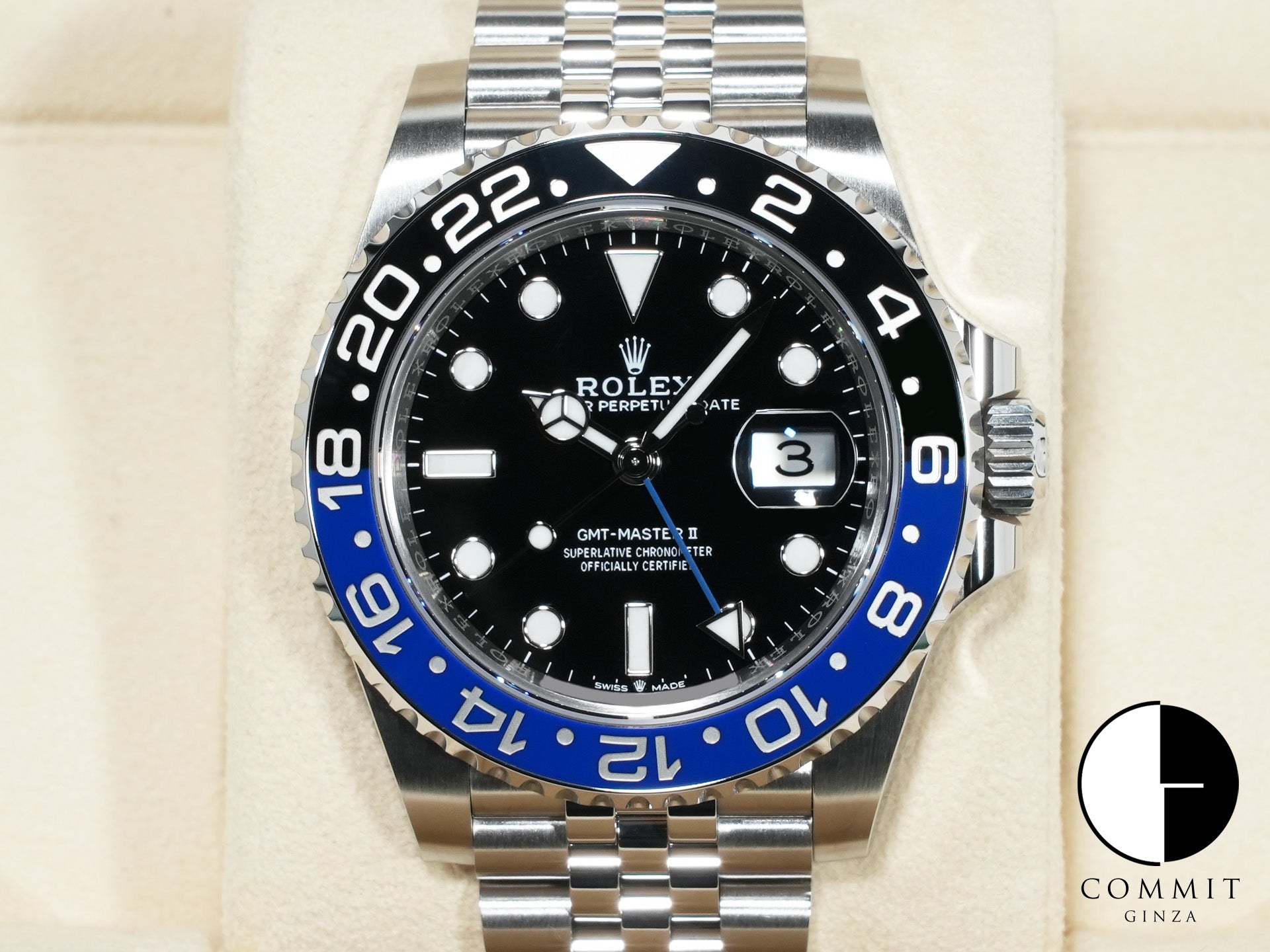 Rolex GMT-Master II Ref. 126710BLNR Stainless Steel Black Dial Jubilee Bracelet Excellent Condition m44d28bh