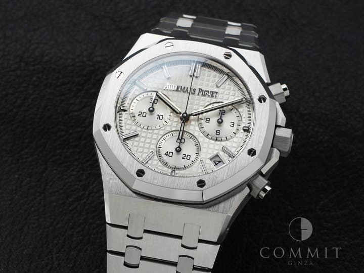 Audemars Piguet Royal Oak Chronograph 50th Anniversary Ref. 26240ST.OO.1320ST.03 Stainless Steel Silver Dial Excellent Condition khidbyrv