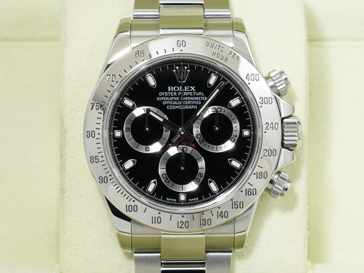 Pre-owned Rolex Daytona Ref. 116520 Stainless Steel Black Dial v72etpmp