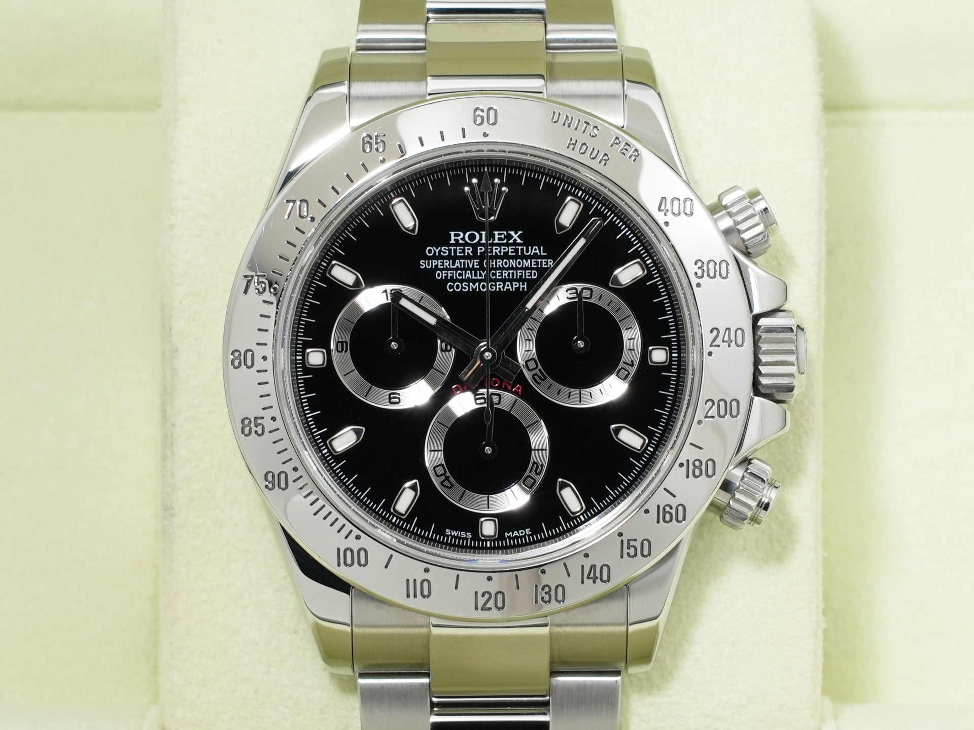Pre-owned Rolex Daytona Ref. 116520 Stainless Steel Black Dial v72etpmp