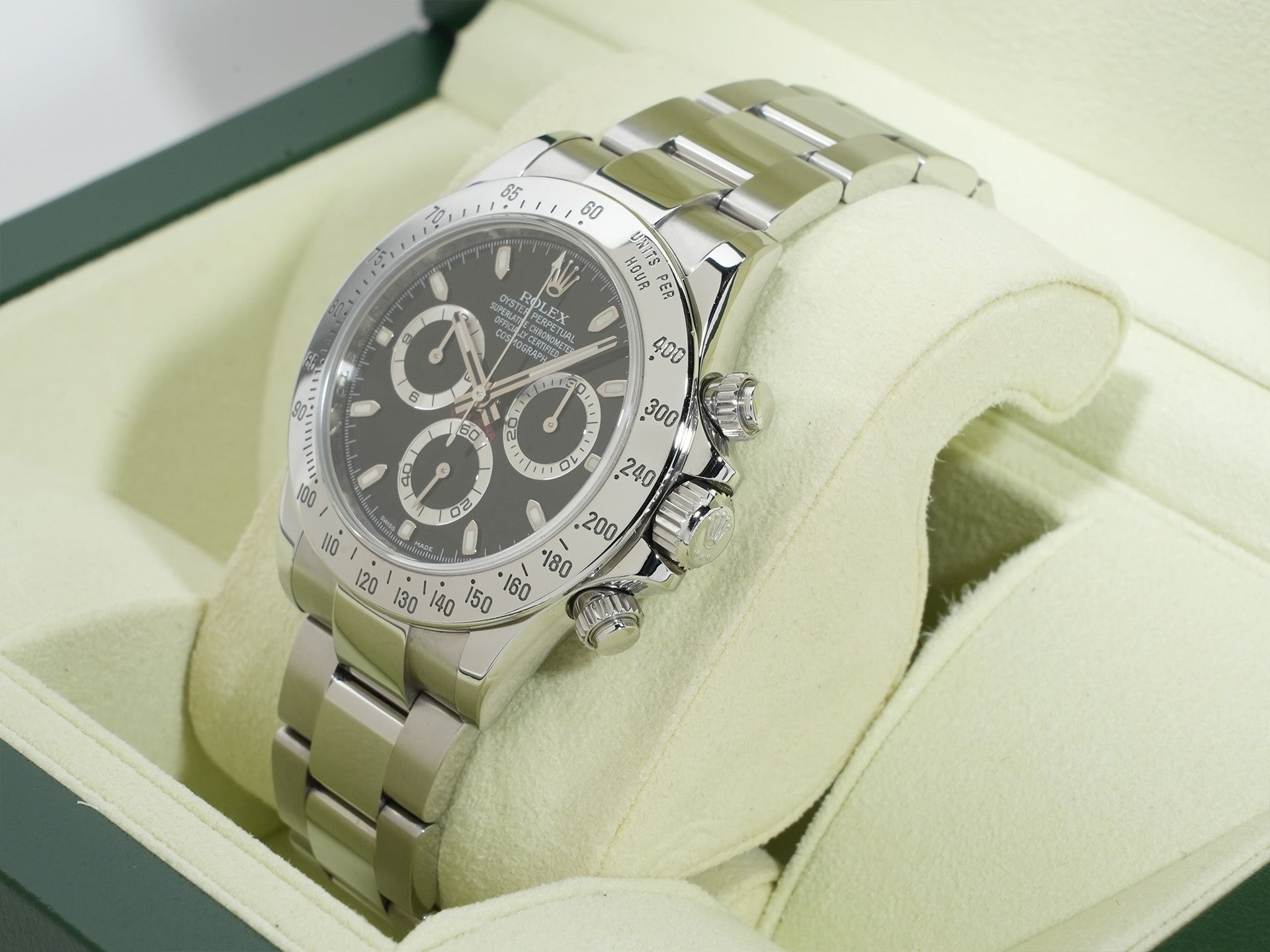 Pre-owned Rolex Daytona Ref. 116520 Stainless Steel Black Dial v72etpmp