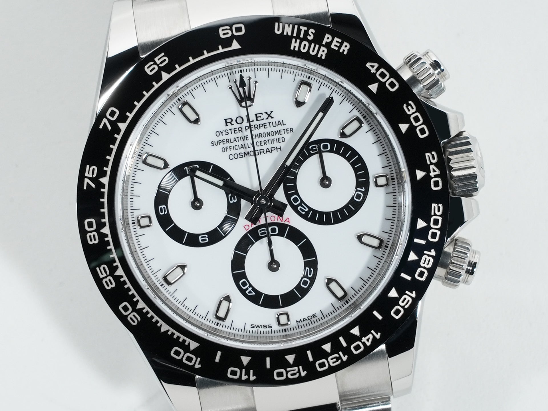 Pre-owned Rolex Daytona Ref. 116500LN Stainless Steel White Dial st3h5m6e