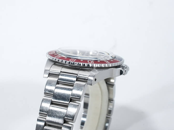 Pre-owned Rolex GMT-Master Ref. 16750 Stainless Steel with Black Dial and Oyster Bracelet (fvn4itmv)
