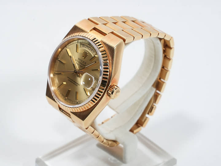 Rolex Oysterquartz Day-Date 36 Ref. 19018N Yellow Gold Champagne Dial Pre-owned jtueoz9o