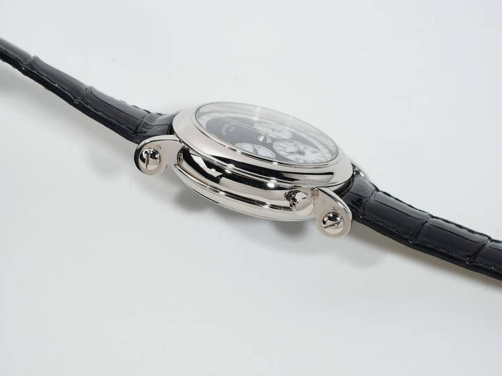 Franck Muller Round Split-Second Double-Face Chronograph Ref. 7000RDF White Gold Black and Mother-of-Pearl Dial Excellent Condition szggb6a9