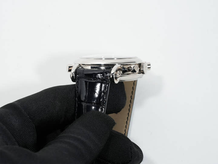 Franck Muller Round Split-Second Double-Face Chronograph Ref. 7000RDF White Gold Black and Mother-of-Pearl Dial Excellent Condition szggb6a9