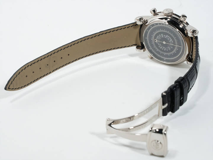 Franck Muller Round Split-Second Double-Face Chronograph Ref. 7000RDF White Gold Black and Mother-of-Pearl Dial Excellent Condition szggb6a9