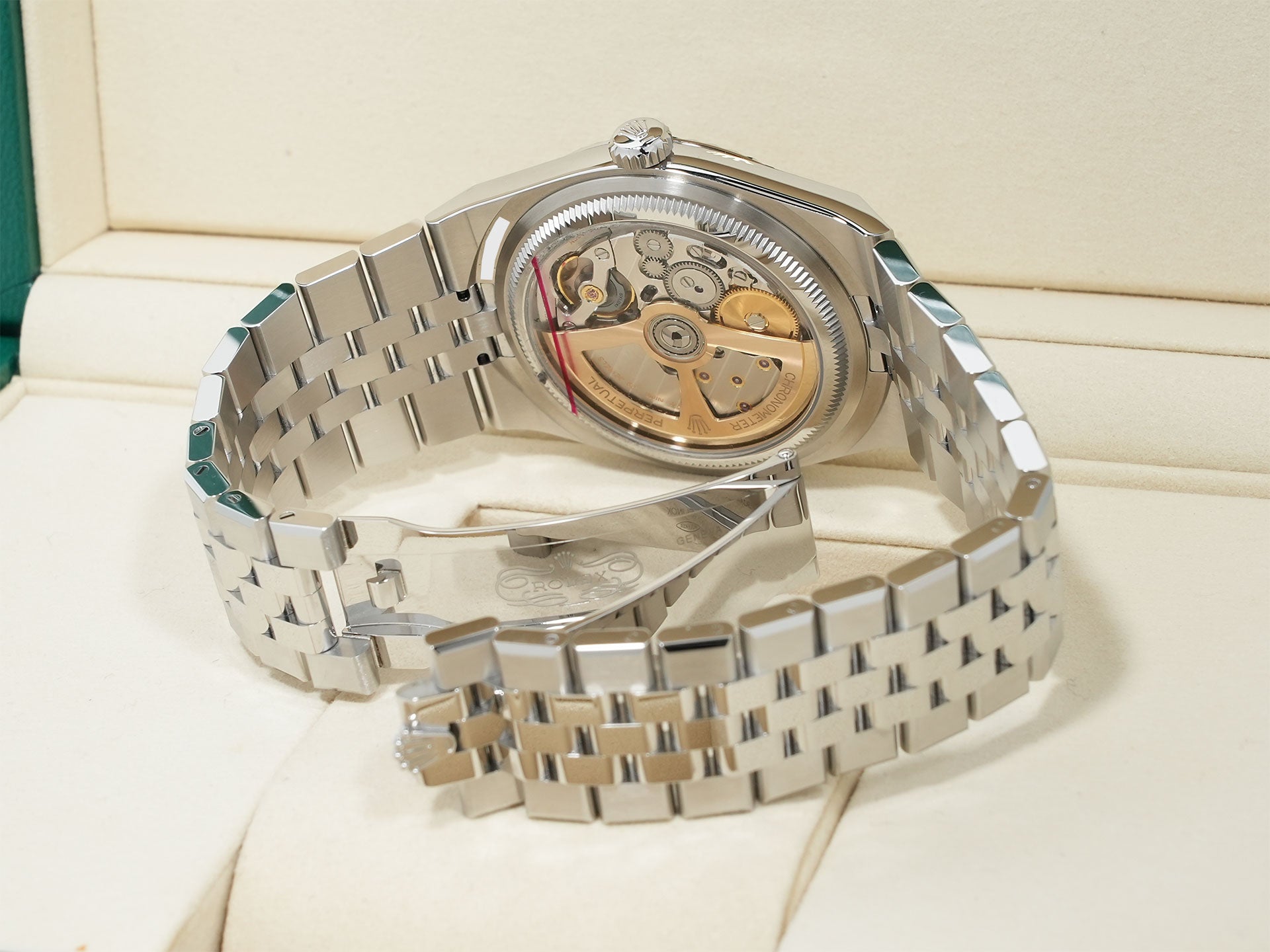 Rolex Land-Dweller Ref. 127334 Stainless Steel/White Gold White Dial Jubilee Bracelet Excellent Condition t32an4ah