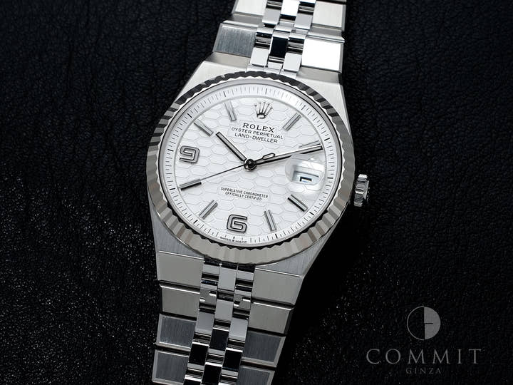 Rolex Land-Dweller Ref. 127334 Stainless Steel/White Gold White Dial Jubilee Bracelet Excellent Condition t32an4ah