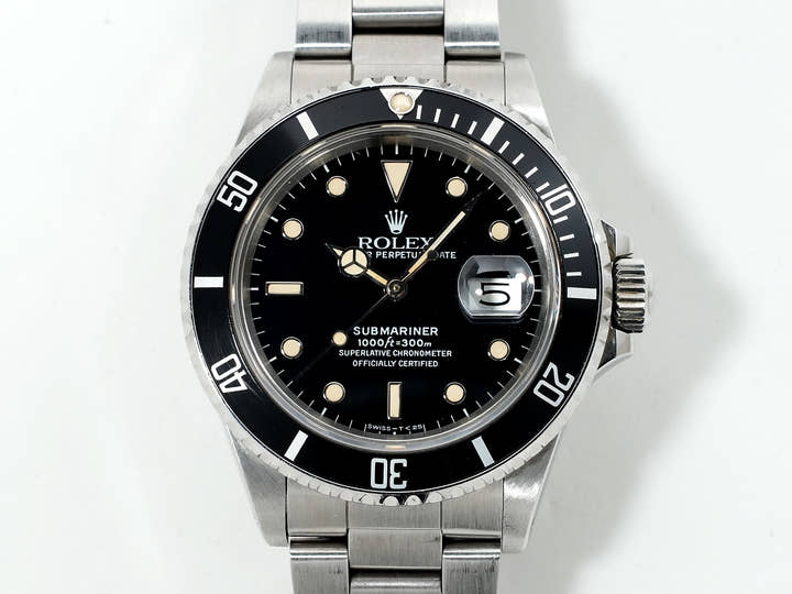 Rolex Submariner Date Ref. 16800 Stainless Steel Black Dial Pre-owned n5p53msh