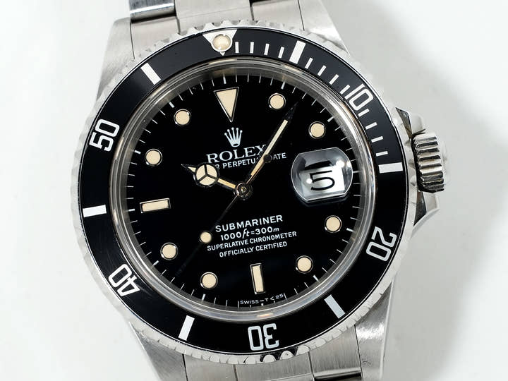 Rolex Submariner Date Ref. 16800 Stainless Steel Black Dial Pre-owned n5p53msh
