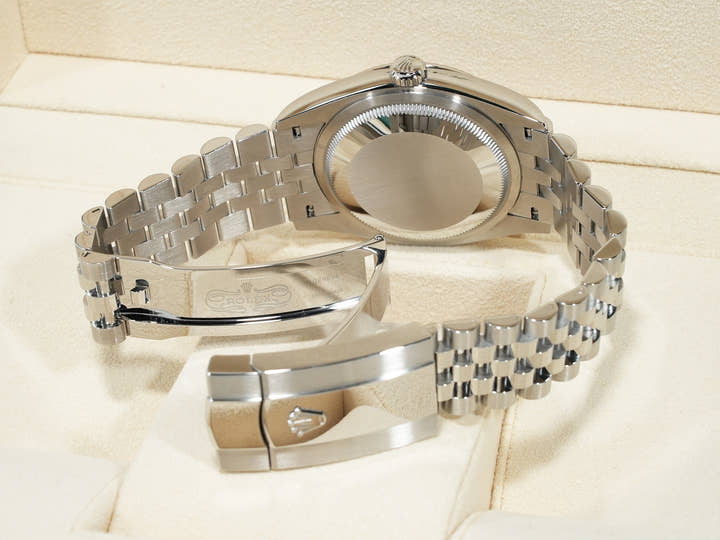 Rolex Datejust 36 Ref. 126234G Stainless Steel/White Gold Black 10-Piece Diamond Dial Jubilee Bracelet Excellent Condition 77q7msvn