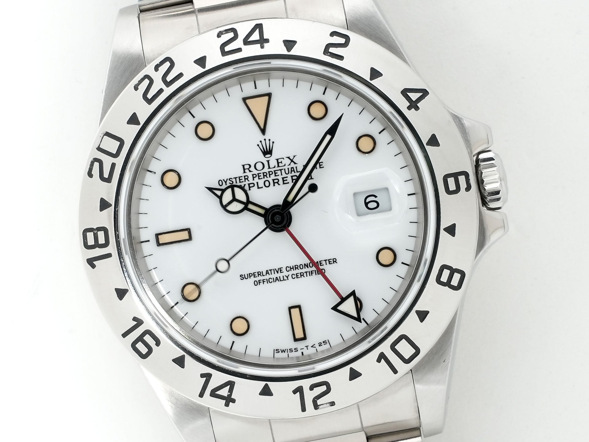 Pre-owned Rolex Explorer II Ref. 16570 Stainless Steel White Dial Oyster Bracelet s6y6tn8a