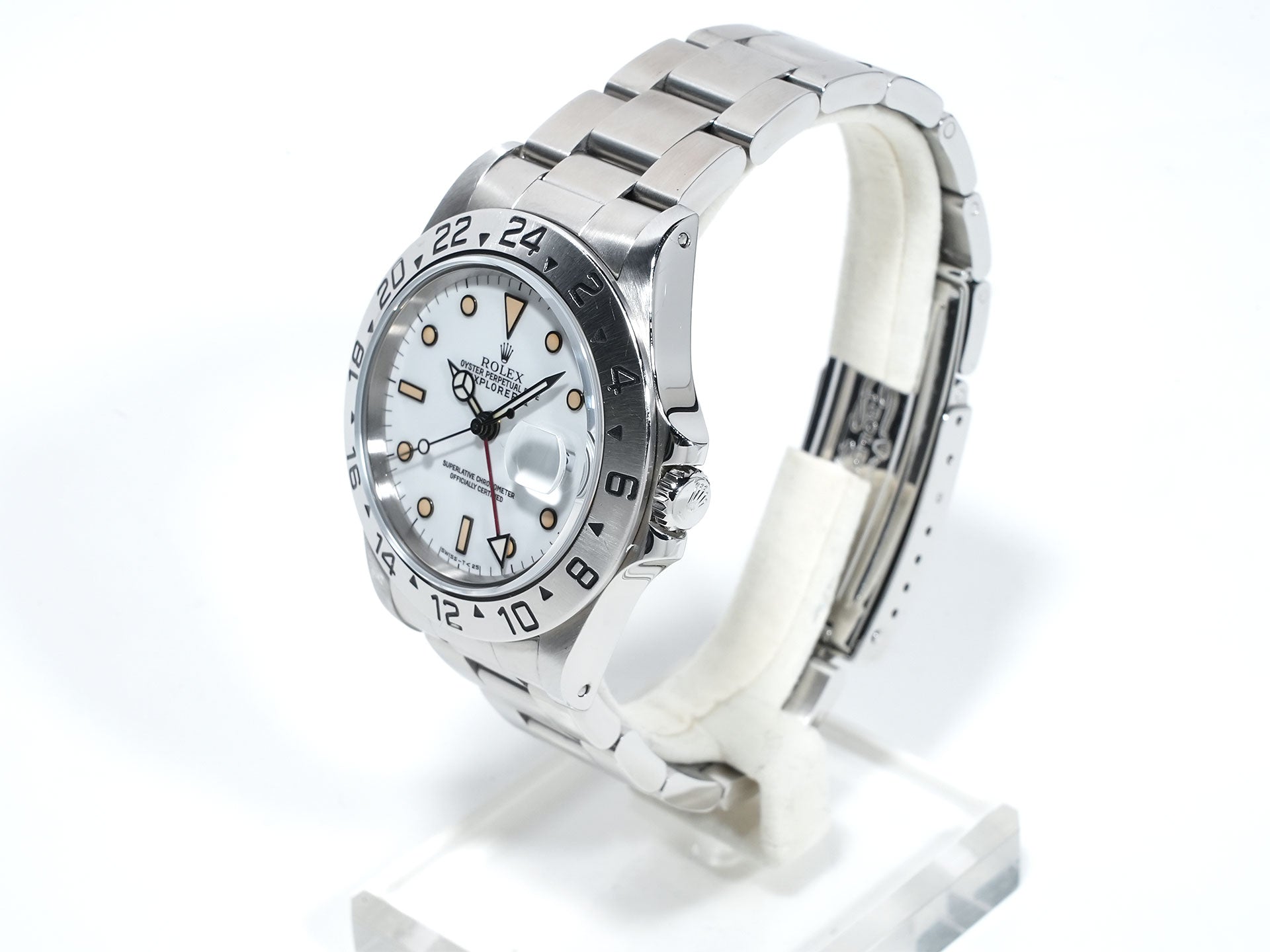 Pre-owned Rolex Explorer II Ref. 16570 Stainless Steel White Dial Oyster Bracelet s6y6tn8a