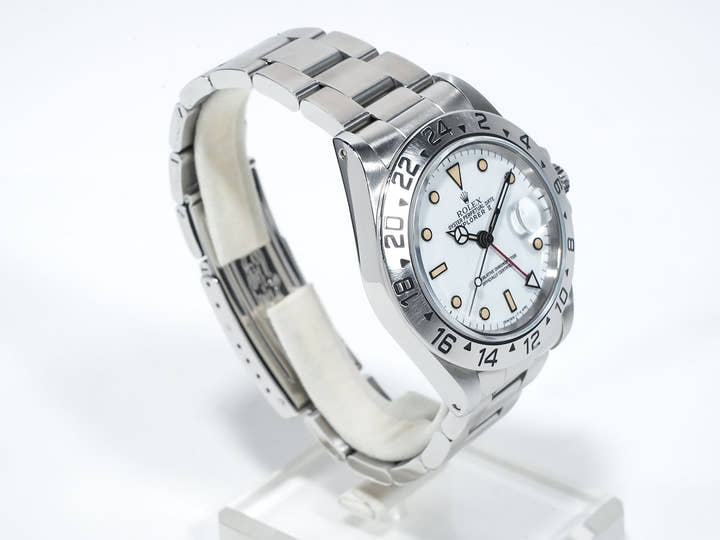 Pre-owned Rolex Explorer II Ref. 16570 Stainless Steel White Dial Oyster Bracelet s6y6tn8a