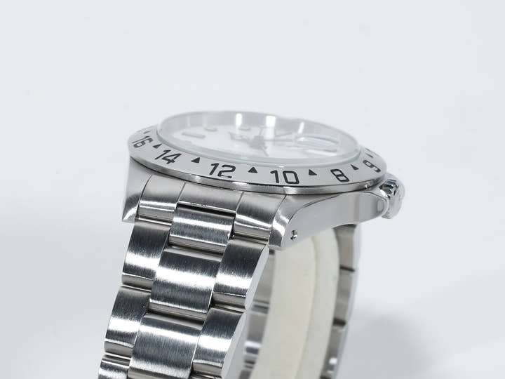 Pre-owned Rolex Explorer II Ref. 16570 Stainless Steel White Dial Oyster Bracelet s6y6tn8a