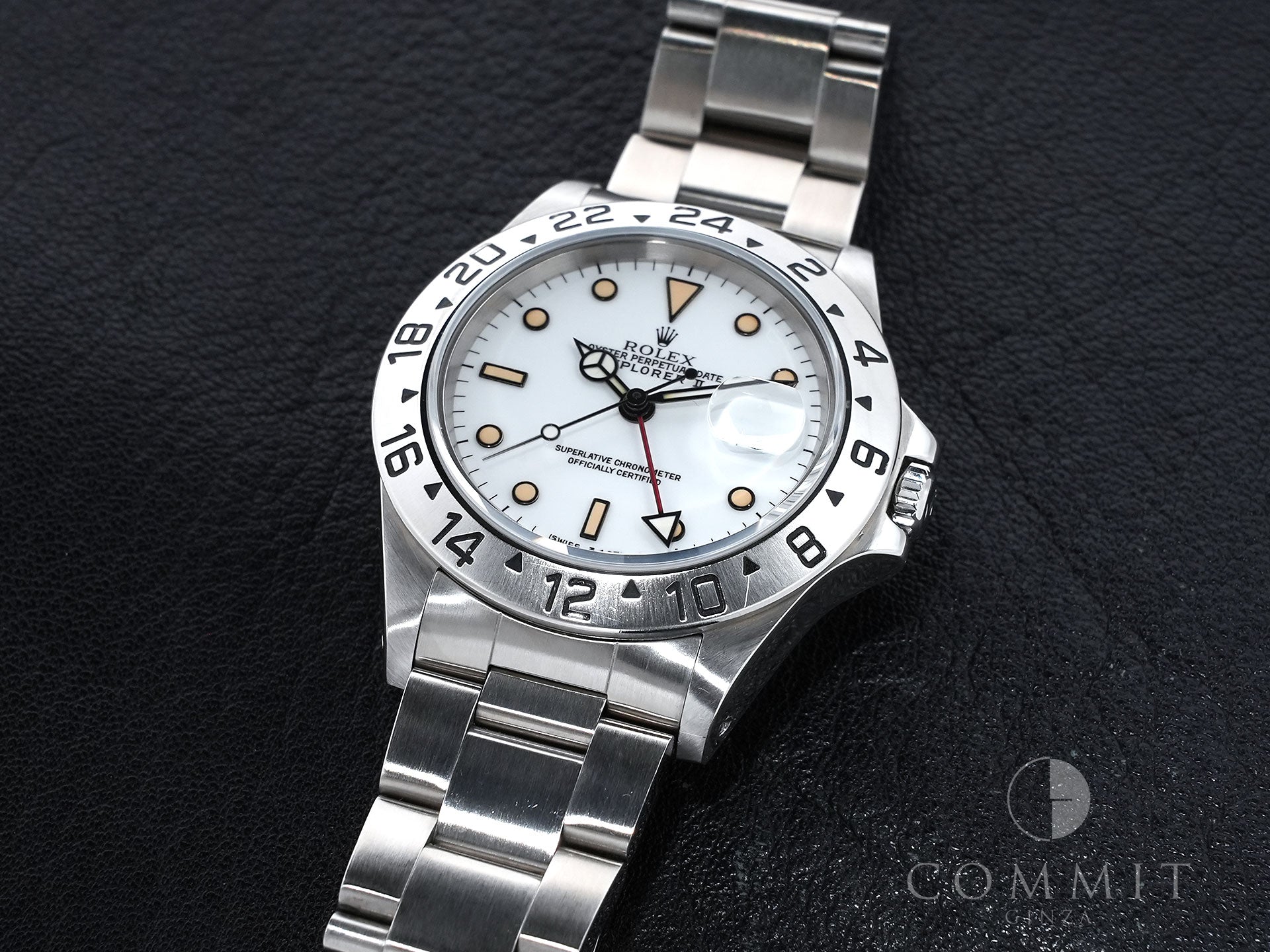 Pre-owned Rolex Explorer II Ref. 16570 Stainless Steel White Dial Oyster Bracelet s6y6tn8a