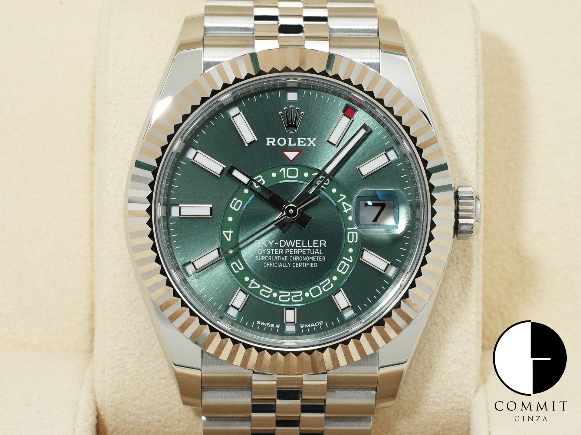 Rolex Sky-Dweller Ref. 336934 Stainless Steel/White Gold Mint Green Dial Jubilee Bracelet Unused 6w3bx3ue