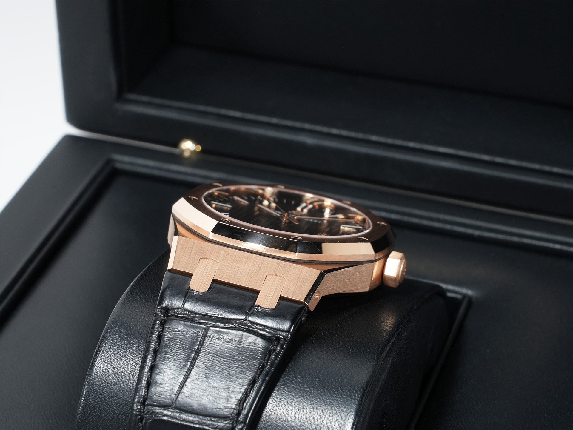 Audemars Piguet Royal Oak Ref. 15500OR.OO.D002CR.01 Pink Gold Black Dial Excellent Condition txvz9q7s