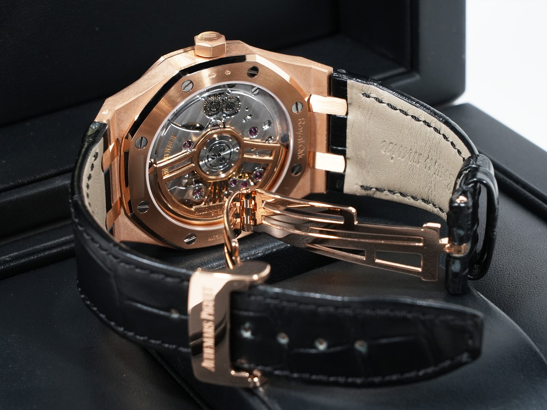 Audemars Piguet Royal Oak Ref. 15500OR.OO.D002CR.01 Pink Gold Black Dial Excellent Condition txvz9q7s