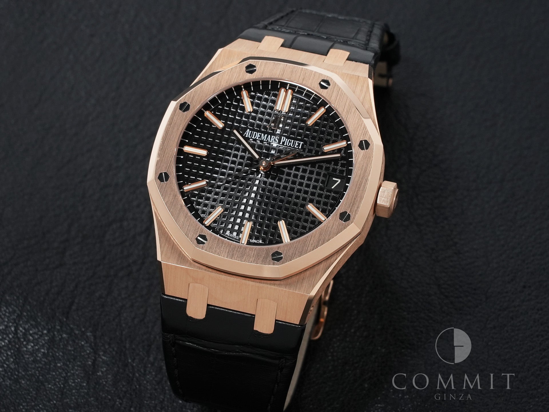 Audemars Piguet Royal Oak Ref. 15500OR.OO.D002CR.01 Pink Gold Black Dial Excellent Condition txvz9q7s