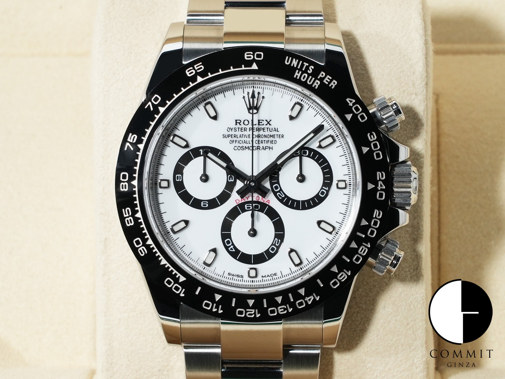 Rolex Daytona Ref. 116500LN Stainless Steel White Dial Excellent Condition q7gw7btk