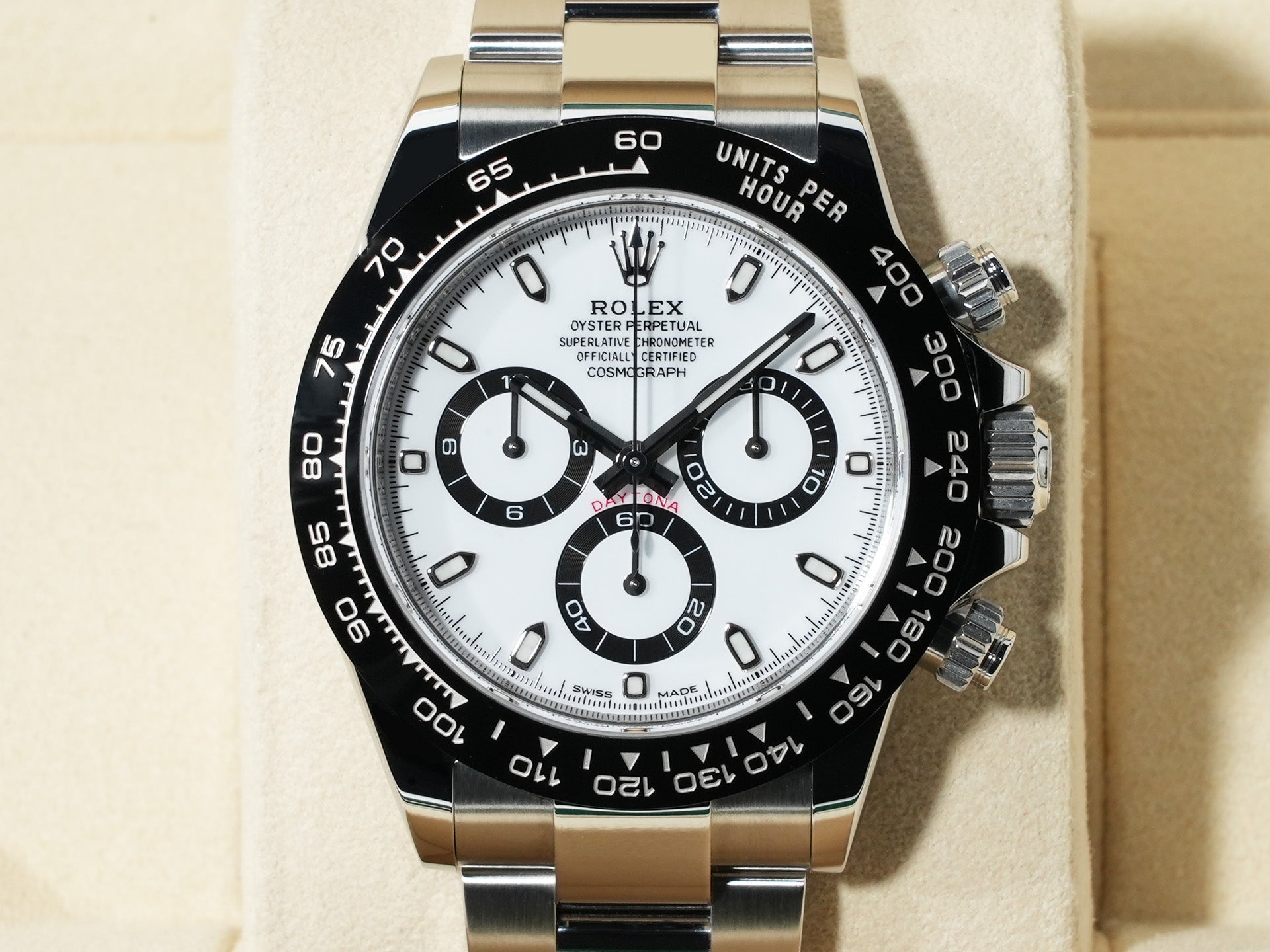 Rolex Daytona Ref. 116500LN Stainless Steel White Dial Excellent Condition q7gw7btk