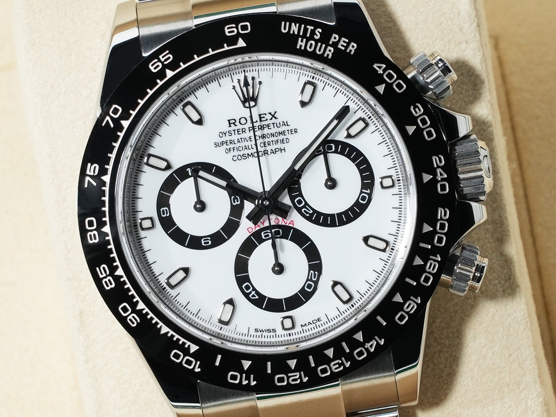 Rolex Daytona Ref. 116500LN Stainless Steel White Dial Excellent Condition q7gw7btk