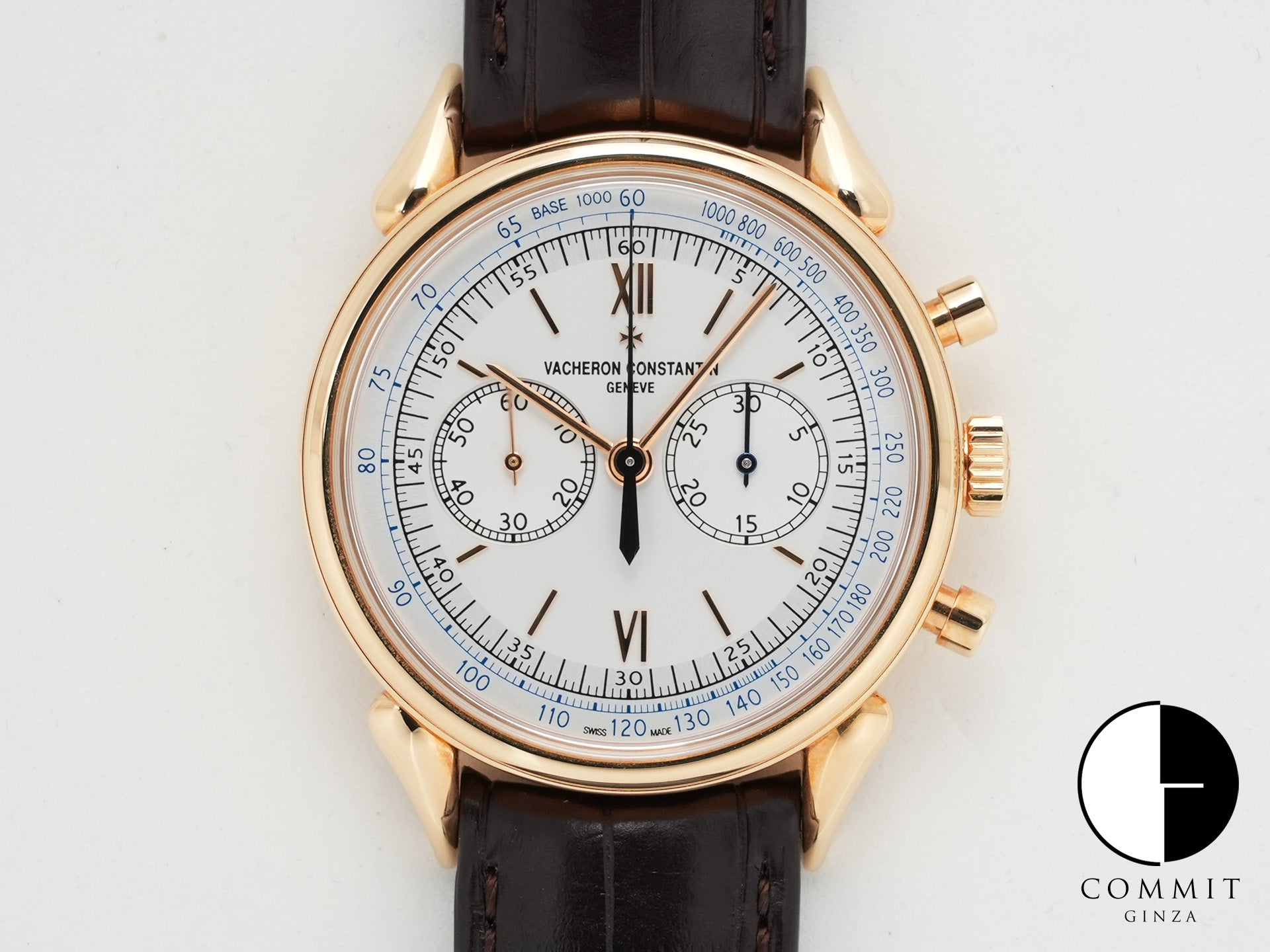 Vacheron Constantin Historiques Cornes de Vache 1955 Ref. 5000H/000R-B059 Pink Gold Silver Dial Excellent Condition gfat3uzn