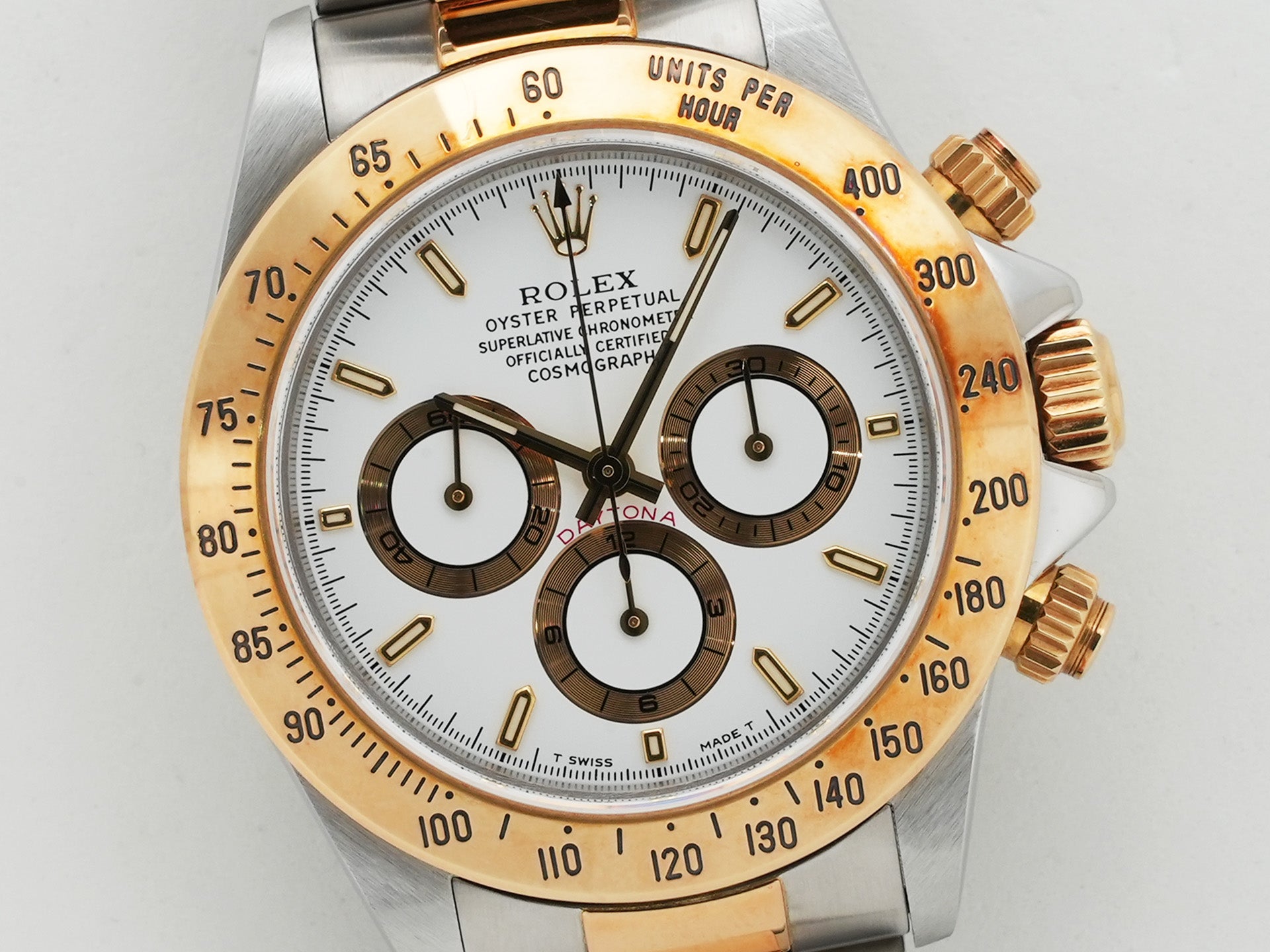 ロレックス デイトナ エルプリメロ Ref.16523 ステンレススチール/イエローゴールド ホワイト文字盤 中古 4pusn25g