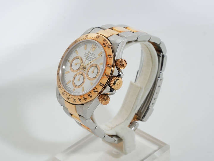 ロレックス デイトナ エルプリメロ Ref.16523 ステンレススチール/イエローゴールド ホワイト文字盤 中古 4pusn25g