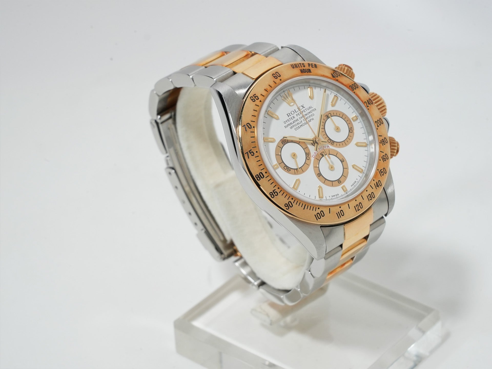 ロレックス デイトナ エルプリメロ Ref.16523 ステンレススチール/イエローゴールド ホワイト文字盤 中古 4pusn25g