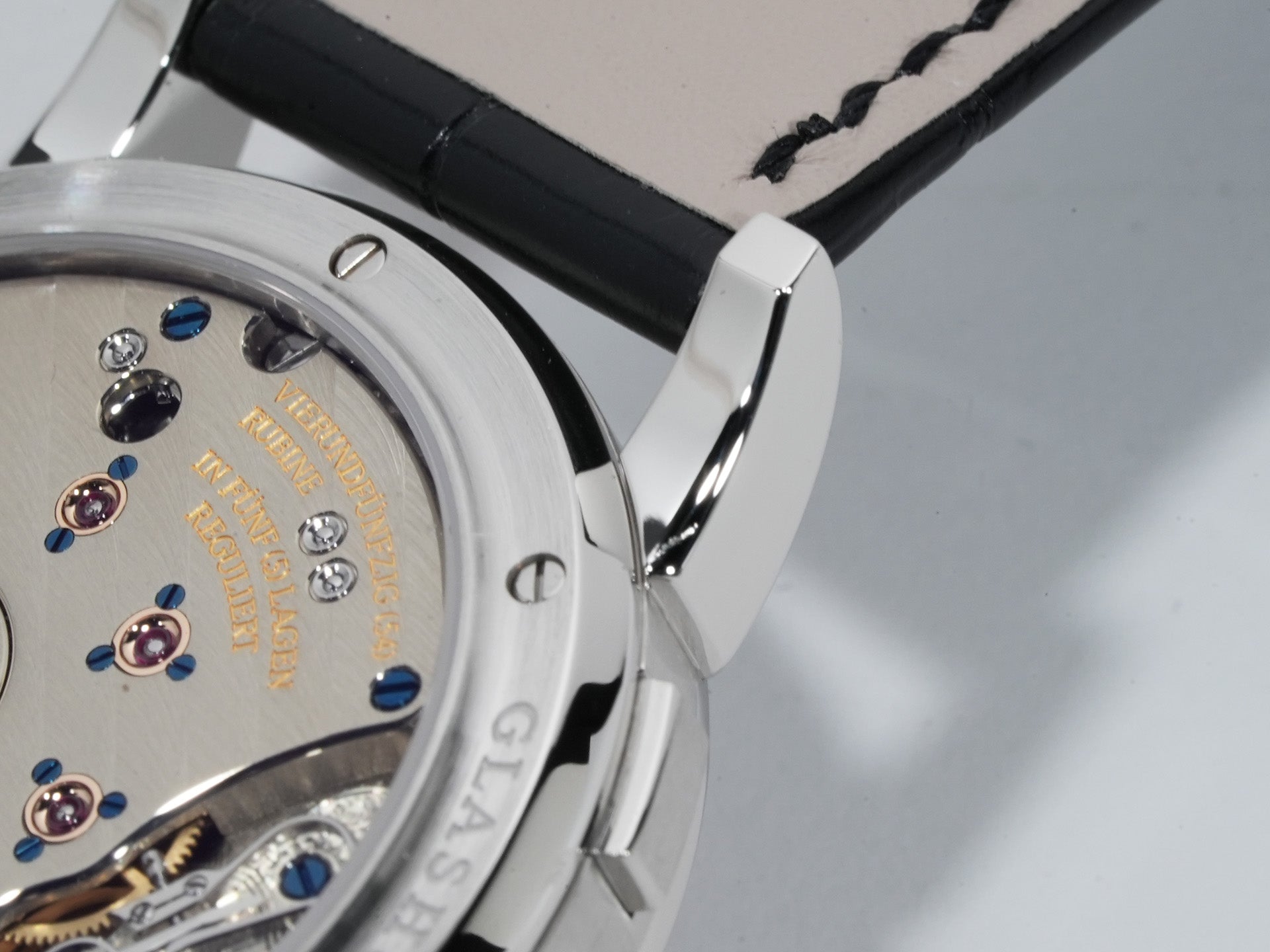 A. Lange & Söhne Lange 1 Moon Phase Ref. 109.025 Platinum Silver Dial Excellent Condition ike7d7s5