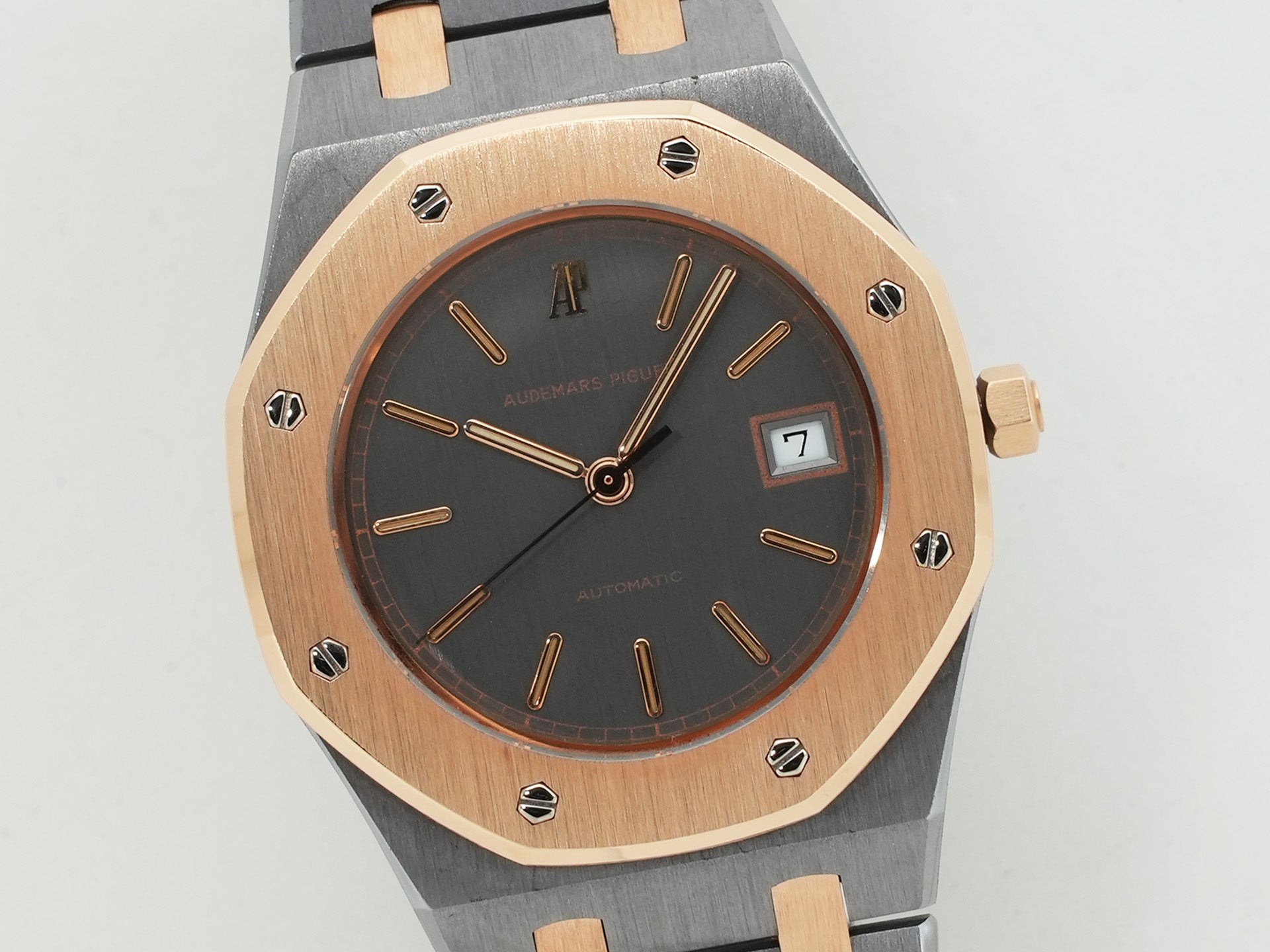 Audemars Piguet Royal Oak Ref. 14486TR Tantalum and Pink Gold Gray Dial Excellent Condition zfspyhob