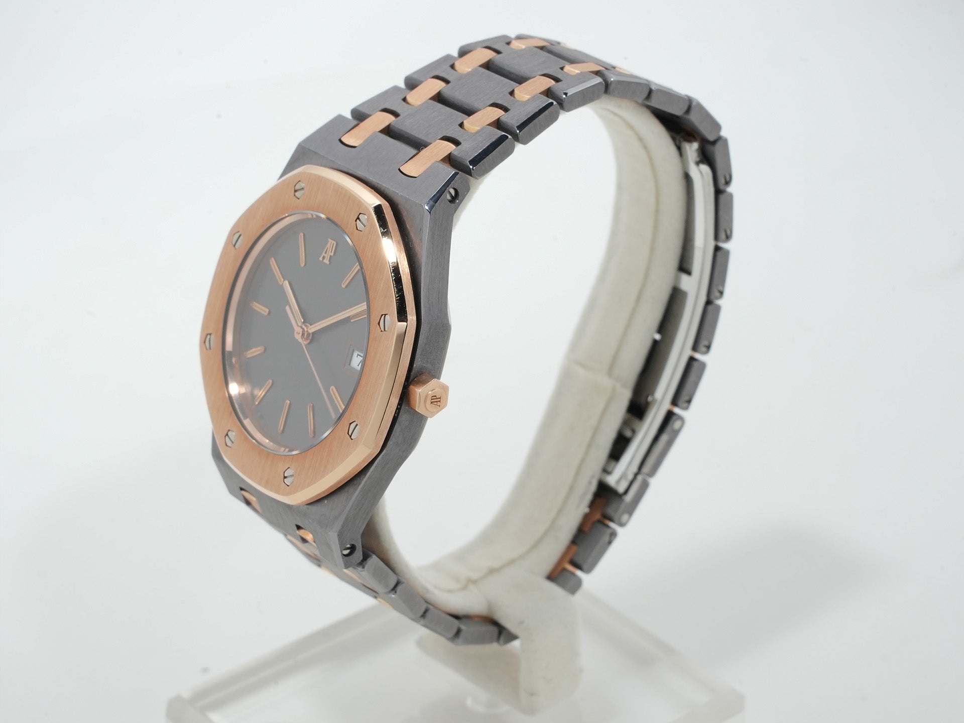 Audemars Piguet Royal Oak Ref. 14486TR Tantalum and Pink Gold Gray Dial Excellent Condition zfspyhob