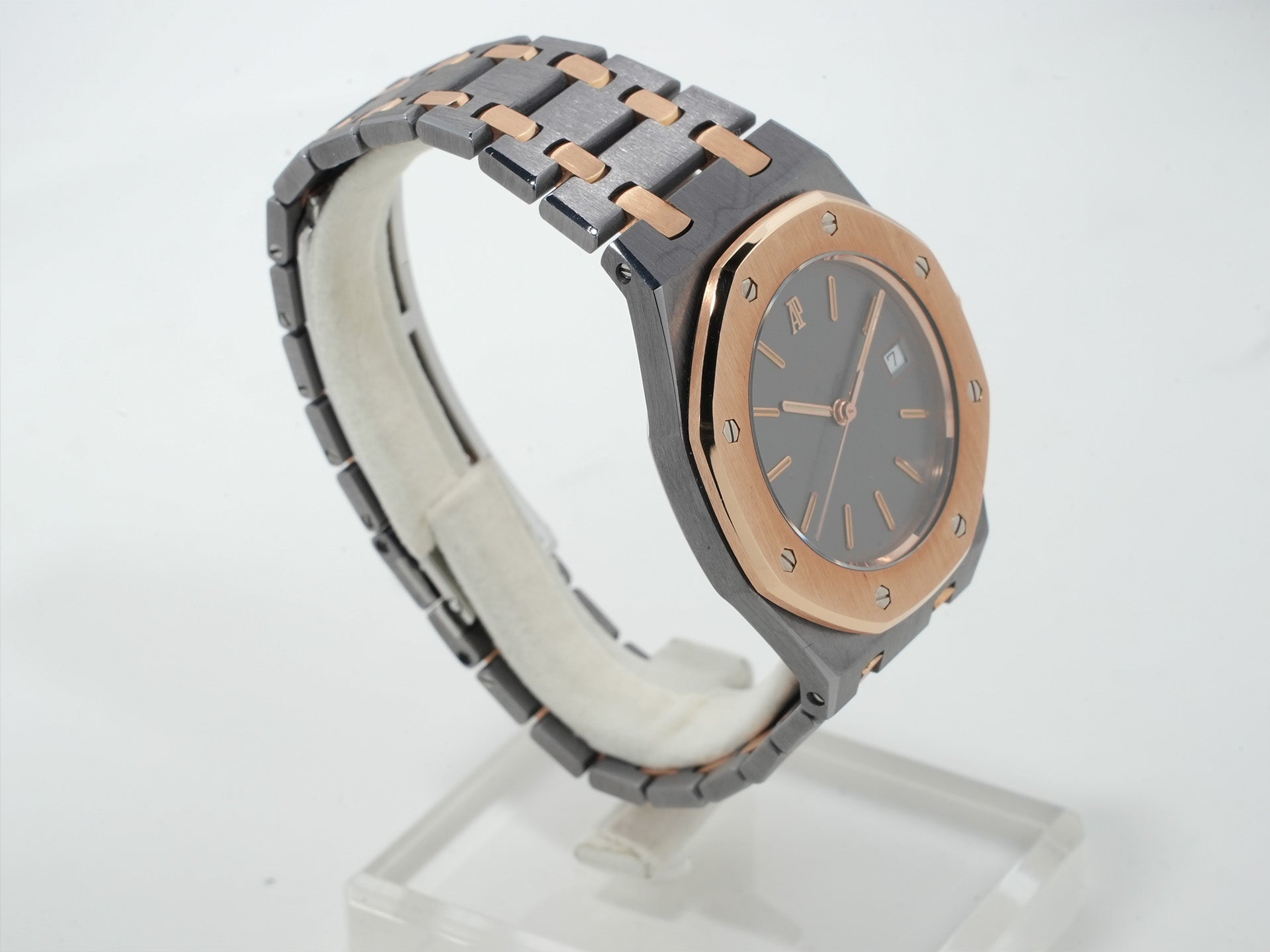 Audemars Piguet Royal Oak Ref. 14486TR Tantalum and Pink Gold Gray Dial Excellent Condition zfspyhob