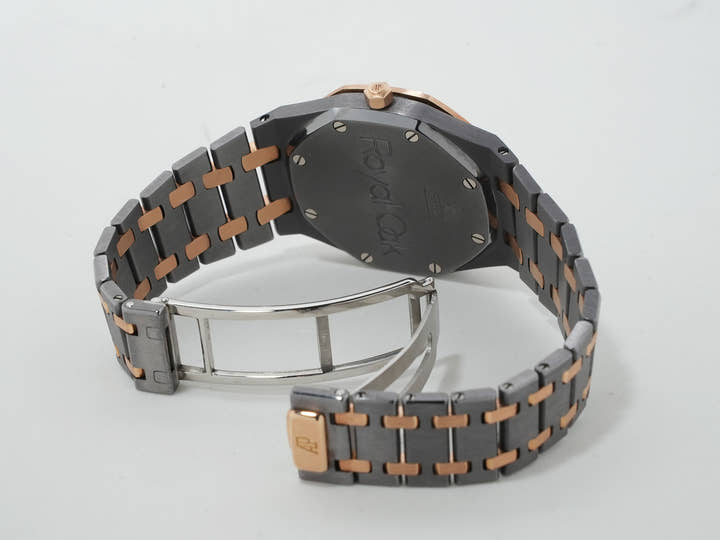 Audemars Piguet Royal Oak Ref. 14486TR Tantalum and Pink Gold Gray Dial Excellent Condition zfspyhob